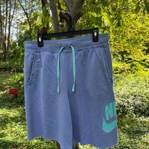 Nike Men's Athletic Shorts in Blue with Teal Accents
